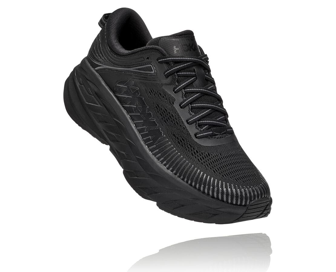 Hoka One One Bondi 7 South Africa - Womens Wide Running Shoes - Black,PXMQB-3425